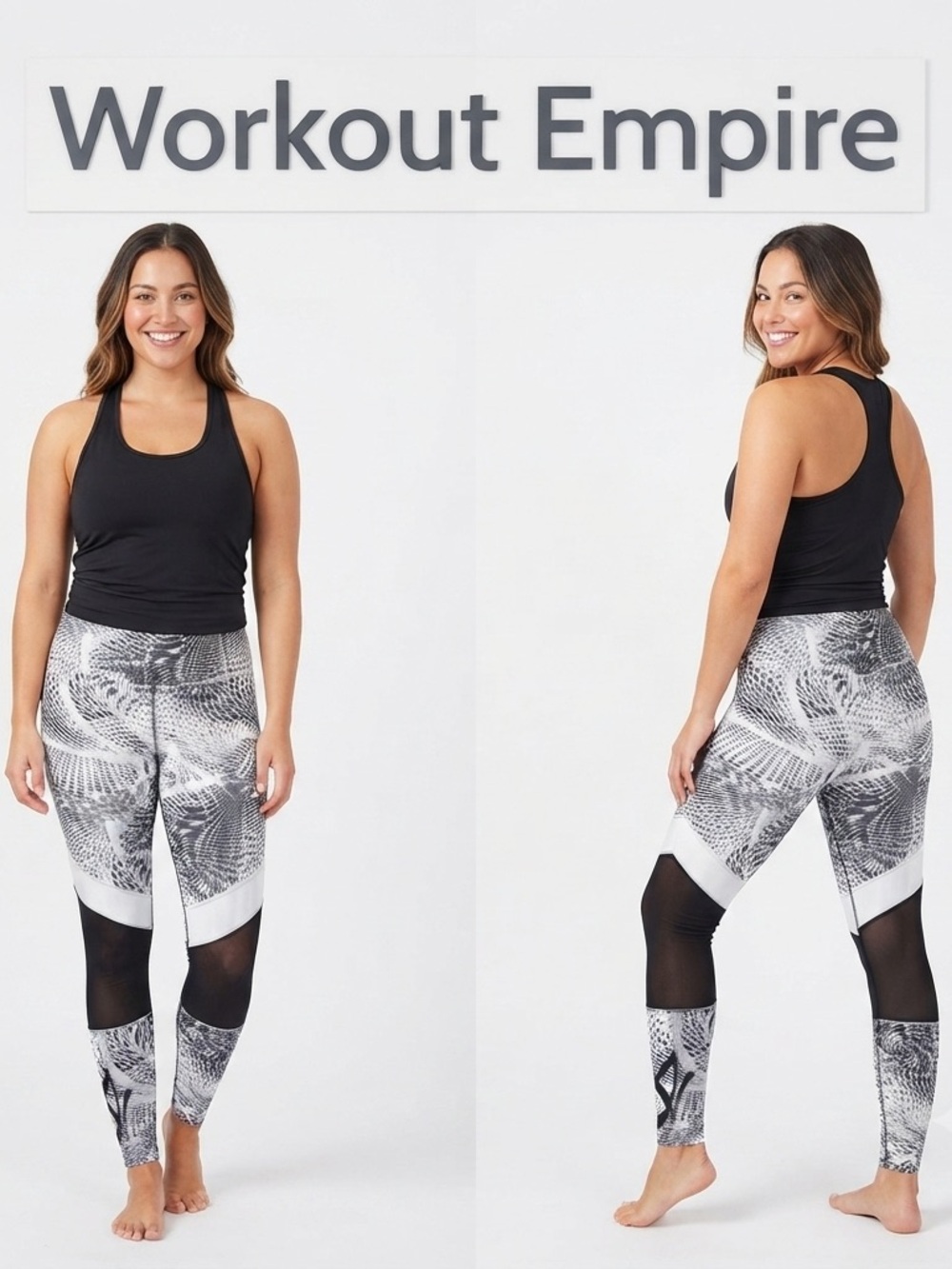 Workout Empire Arctic Snow Mesh Leggings Medium